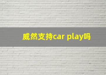 威然支持car play吗